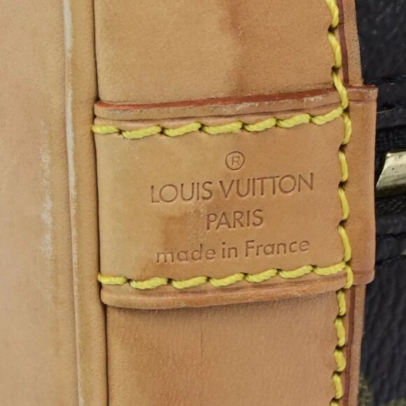 LOUIS VUITTON LV Logo Alma Hand Bag Monogram Leather Brown France - Picture 14 of 16